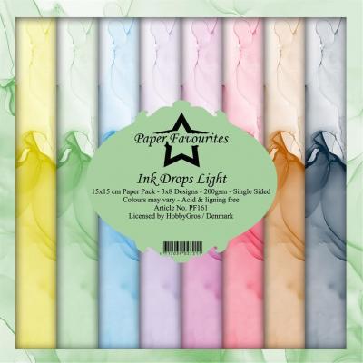 Dixi Craft Paper Favourites Designpapier - Ink Drops Light